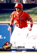 2021 Peoria Chiefs Choice #16 Brady Whalen Vancouver Washington WA Baseball Card