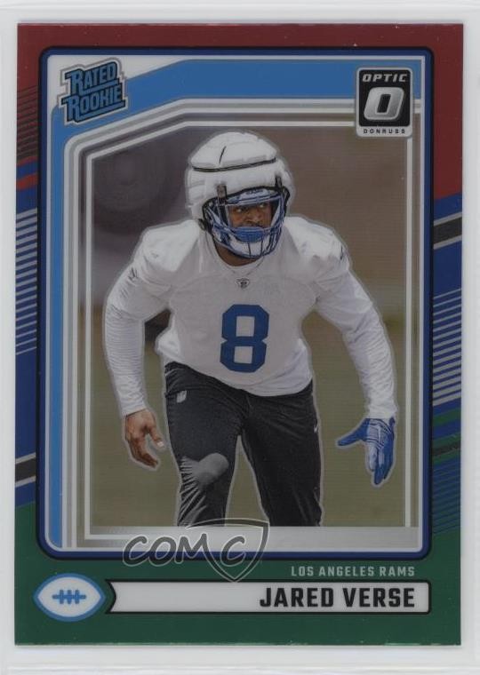 2024 Donruss Rated Optic Preview Red & Green Prizm Jared Verse Rookie RC 1o8k