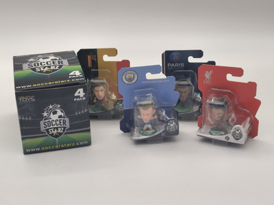 SoccerStarz Beste Spieler der Welt (4er Pack) Mbappe, Haaland, Salah, De Bruyne