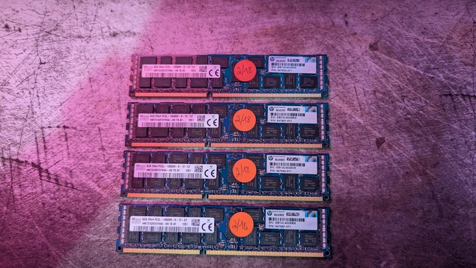 4*8GB 2Rx4 PC3L - 10600R - 9 - 12 - E2 ECC - Photo 3/4