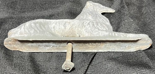 Vintage Cast Aluminum Wolf Hound Collie Borzoi Dog Gate Fence Topper HURRICANE - Picture 2 of 11
