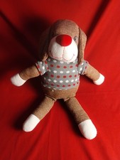 Dan Dee 21" Collector's Choice Plush Dog Stuffed Animal in Grey Sweater