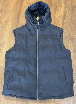 French Connection Men's Hooded Gilet Navy Blue Medium Navy Blue