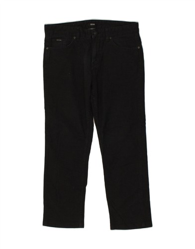 HUGO BOSS Herren Straight Jeans W33 L27 Schwarz Baumwolle AM10