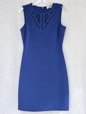 Eliza J cobalt blue cut out sheath mini dress.Sleeveless,round neckline.Size 8.