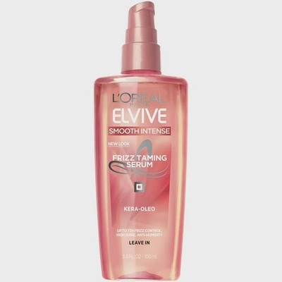 L'oreal Elvive Smooth Intense Frizz Taming Serum Kera Oleo Loreal 3.4 oz