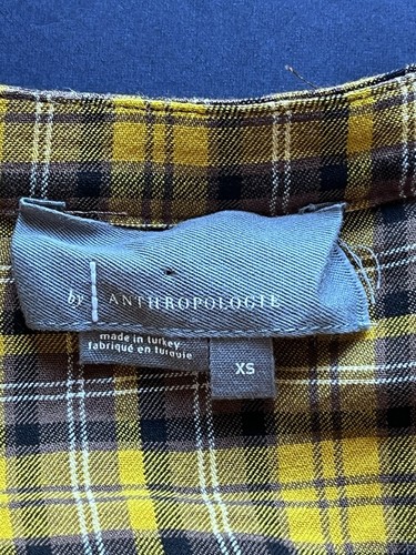 Anthropologie Dalton Wrap Dress Plaid Cottagecore Boho Fall Western Ruffle Sz XS - Picture 6 of 13