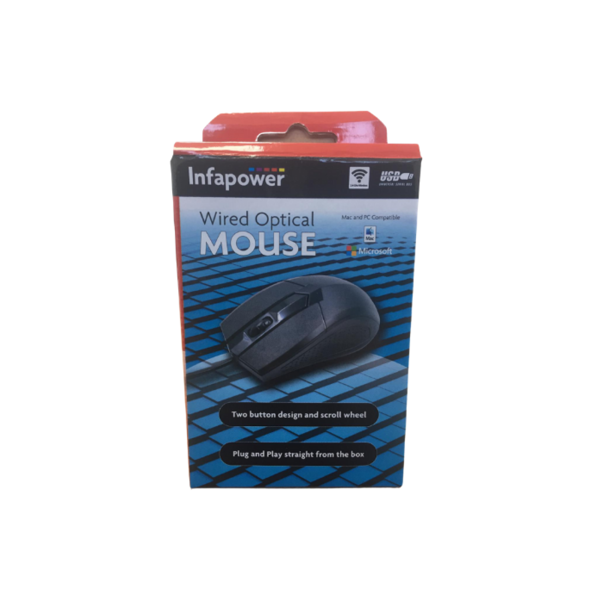 Infapower X202 Wired Optical Mouse, Black - Image 3