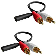 Posdou Y Connector Audio Cable 3.5mm Female to Black with Red and White