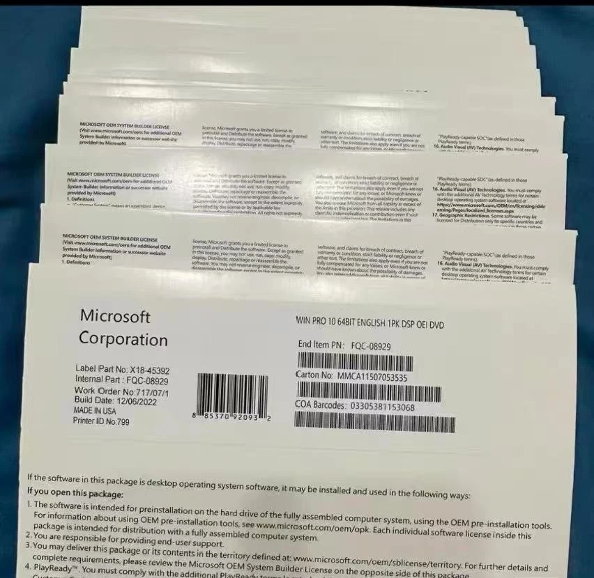 DVD Win 10 Pro 64 bits con clave de producto NUEVO sellado y stock en EE. UU. y envío GRATIS