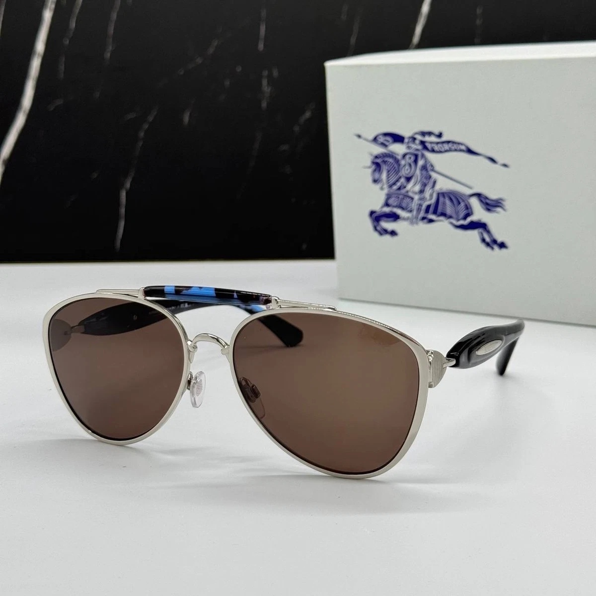 Burberry Black Aviator Sunglasses for Women for sale | eBay display picture 3