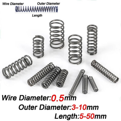 #ad 10Pcs Compression Spring Steel 0.5mm Wire Dia 3 10mm OD Small Pressure Springs $5.95