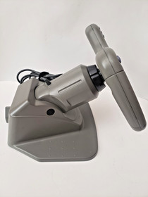 SEGA Saturn Gray Racing Controller HSS-0115 Tested Steering Wheel Japan ✨