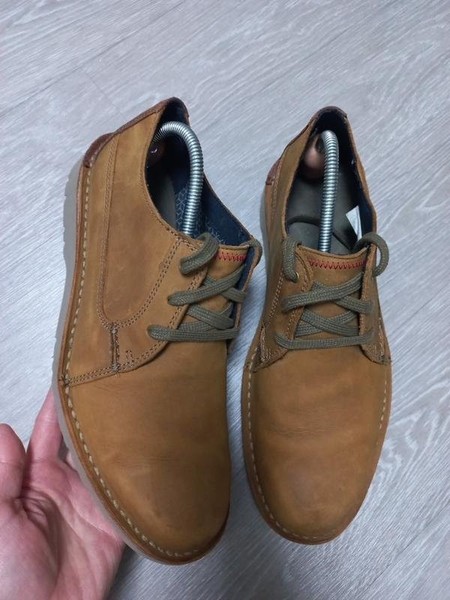Men Clarks Heels Mustard Nubuck 44.5