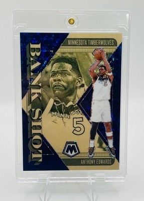 Anthony Edwards 2024 Panini Mosaic #17 Fast Break Blue Mosaic Bank Shot 49/85