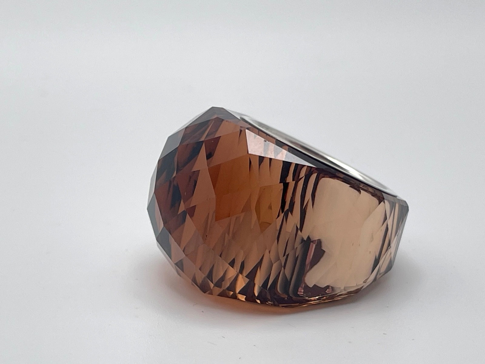 Swarovski Nirvana Brown Faceted Crystal Ring Sign… - image 17