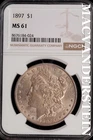 1897 Morgan Dollar-NGC MS 61 Brilliant Uncirculated #SLM488
