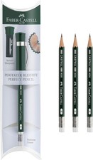 3 Count Carpenter Pencil, #2 Lead, Includes Sharpener, Protector, Extender