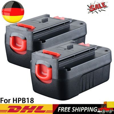 Für Black Decker 18V HPB18 A1718 A18 FS18JV Firestorm FS18BX FSL18 4800mAh Akku