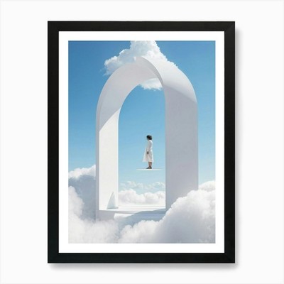 Cumulus Clouds Morph Into An Abstra Framed Wall Art Poster Canvas Print Picture