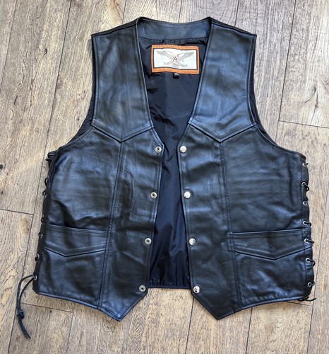 Echte weiche Lederweste Weste Gr. XL 44" Herrenweste - Top Zustand