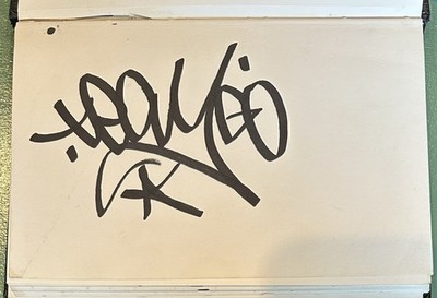 1995 TEAM GO Black Book Drawing Tag FUTURA Crash Seen Graffiti Rare Reas ghost