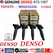 GENUINE DENSO x4 Ignition Coils For Toyota Camry Corolla RAV 2.4L L4 90919-02244
