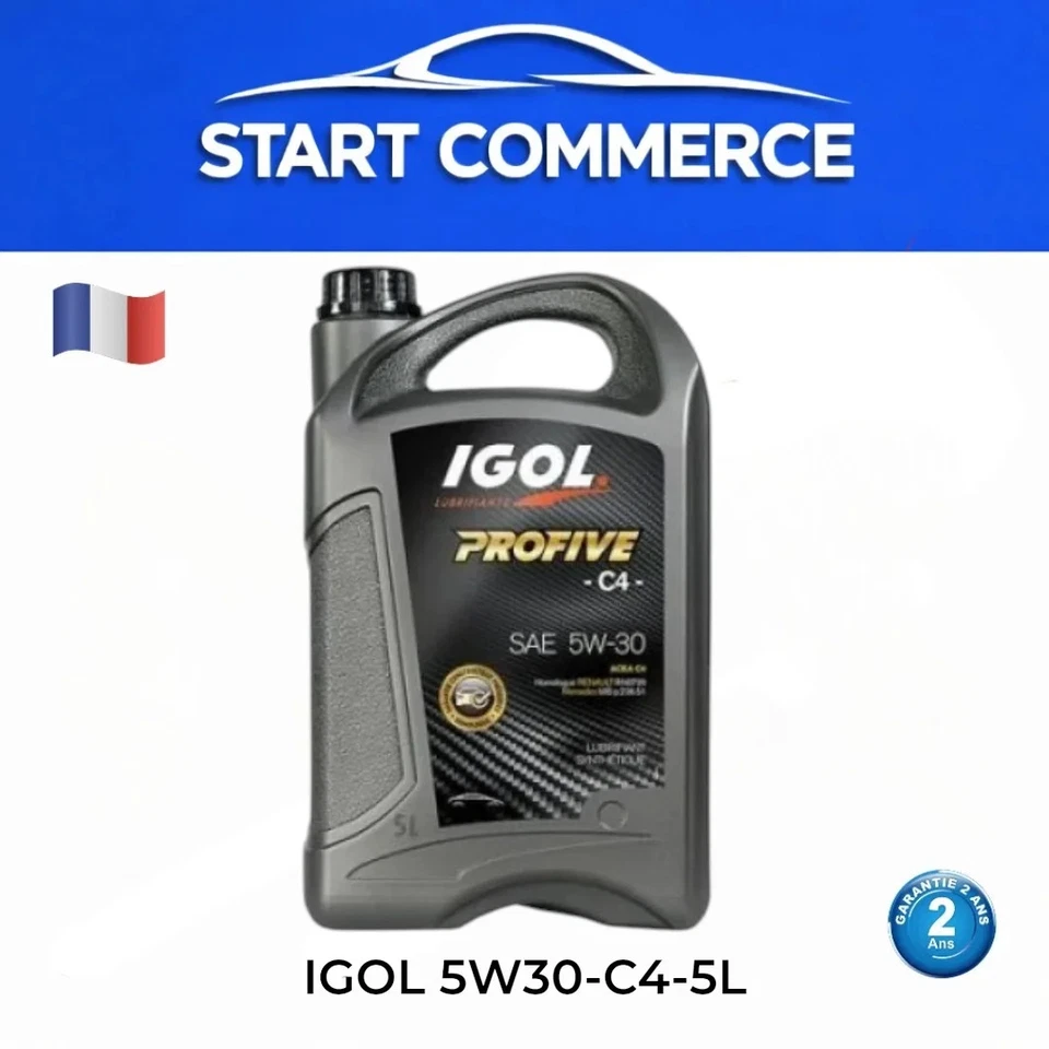 Huile moteur IGOL 5W30 C4 5 LITRES Renault DCI (RN 0720) - Photo 1/1