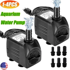 290 GPH Aquarium Water Pump Adjustable Submersible Pump for Fish Tank Statuar US