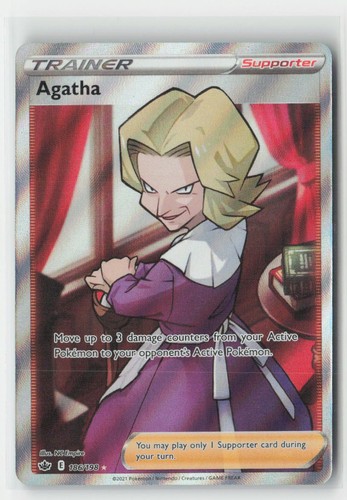 Agatha 186/198 Ultra Rare Chilling Reign Pokemon Holo Near Mint