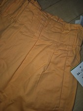 NEU orange Shorts Everme 34 XS leichte kurze Hose High City Freizeit mit Gürtel
