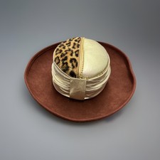 VINTAGE SONNI SAN FRANCISCO 100 WOOL FELT BROWN WOMEN'S WESTERN HAT USA Medium