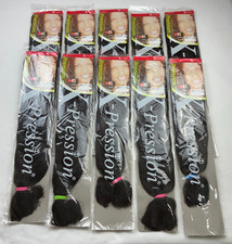 X-pression Premium 82" Long Ultra Braid Hair 10 packs Color 4 Brushable NIP