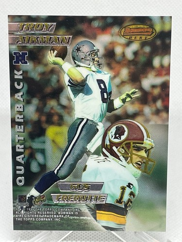 Troy Aikman Frerotte Jim Harbaugh Jeff Blake 1996 Bowman's Best Mirror Image #3