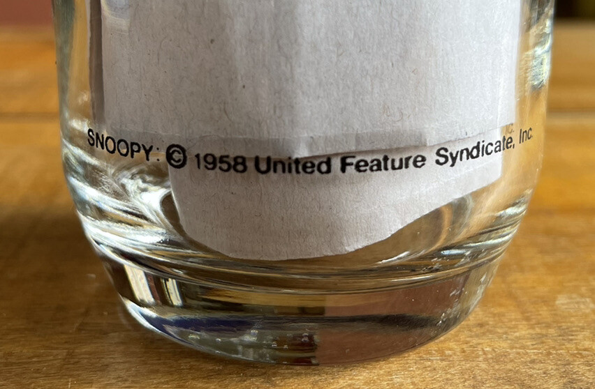 Vintage “Put Snoopy In The White House” Glass, Peanuts, Anchor