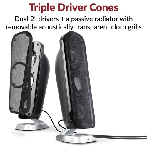 Cyber Acoustics CA-3908 2.1 Multimedia Speaker System with Subwoofer, 92 Watts P - Picture 4 of 5