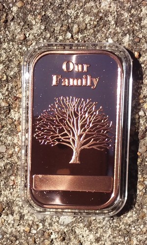 Eine Unze Kupfer Stammbaum Barren - Bild 2 von 5