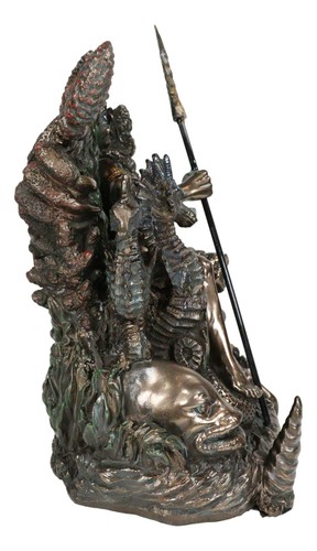 Ebros Greek Mythology God of The Sea Poseidon Sitting On Throne Statue - 第 5/9 張圖片
