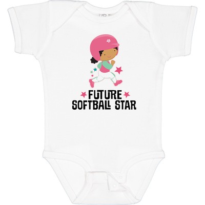 Inktastic Future Softball Star Cute Girls Baby Bodysuit Player Team Childs Hws
