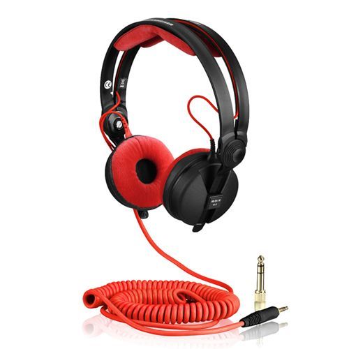 Red HD25 Spiral DeLuxe Cable for Sennheiser Headphone HD 25 and Ear