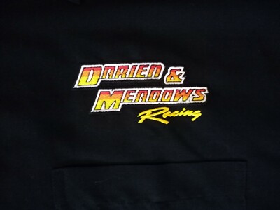 Darien & Meadows Drag Racing Dragster Team Mens Bill Blass Size XL Polo T-Shirt