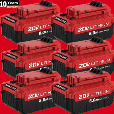 8AH 20 Volt Lithium-Ion Battery Replace for PORTER CABLE 20V Max PCC680L PCC685L