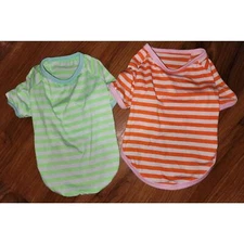 Dogs Shirts Short Sleeve Small 2 Pack Stripe Fits Maltese Size Dogs