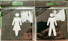 LADIES & GENTS symbol self adhesive signs by House Nameplate Company ENG15 ENG15