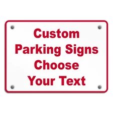 Aluminum Horizontal Metal Sign Custom Parking Osha Weatherproof Street Signage