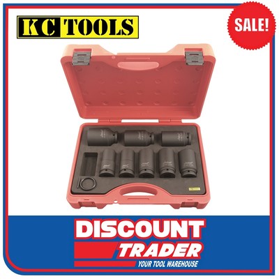 KC Tools 8 Piece 3/4" Drive Metric Deep Impact Socket Set - 11705 ...