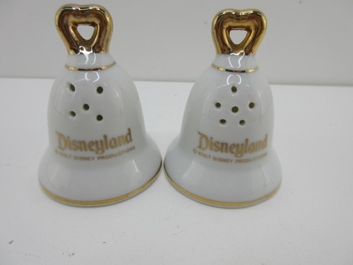 Vintage Disneyland Salt and Pepper Shakers Castle and Carousel Bell Shaped Japan - Picture 2 of 5