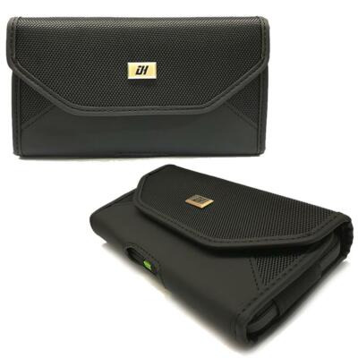 For iPhone Samsung LG Phone Case Nylon Leather Belt Holster Pouch Sleeve Cover