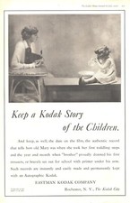 1919 Kodak Camera Antique Print Ad Keep A Story Of The Children