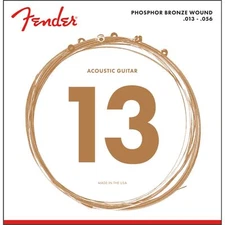 Fender 60M Phosphor Bronze Ball End Acoustic Guitar Strings, Medium 13-56